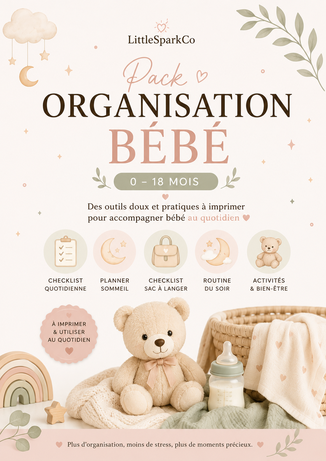 Pack Organisation Bébé 0–18 mois