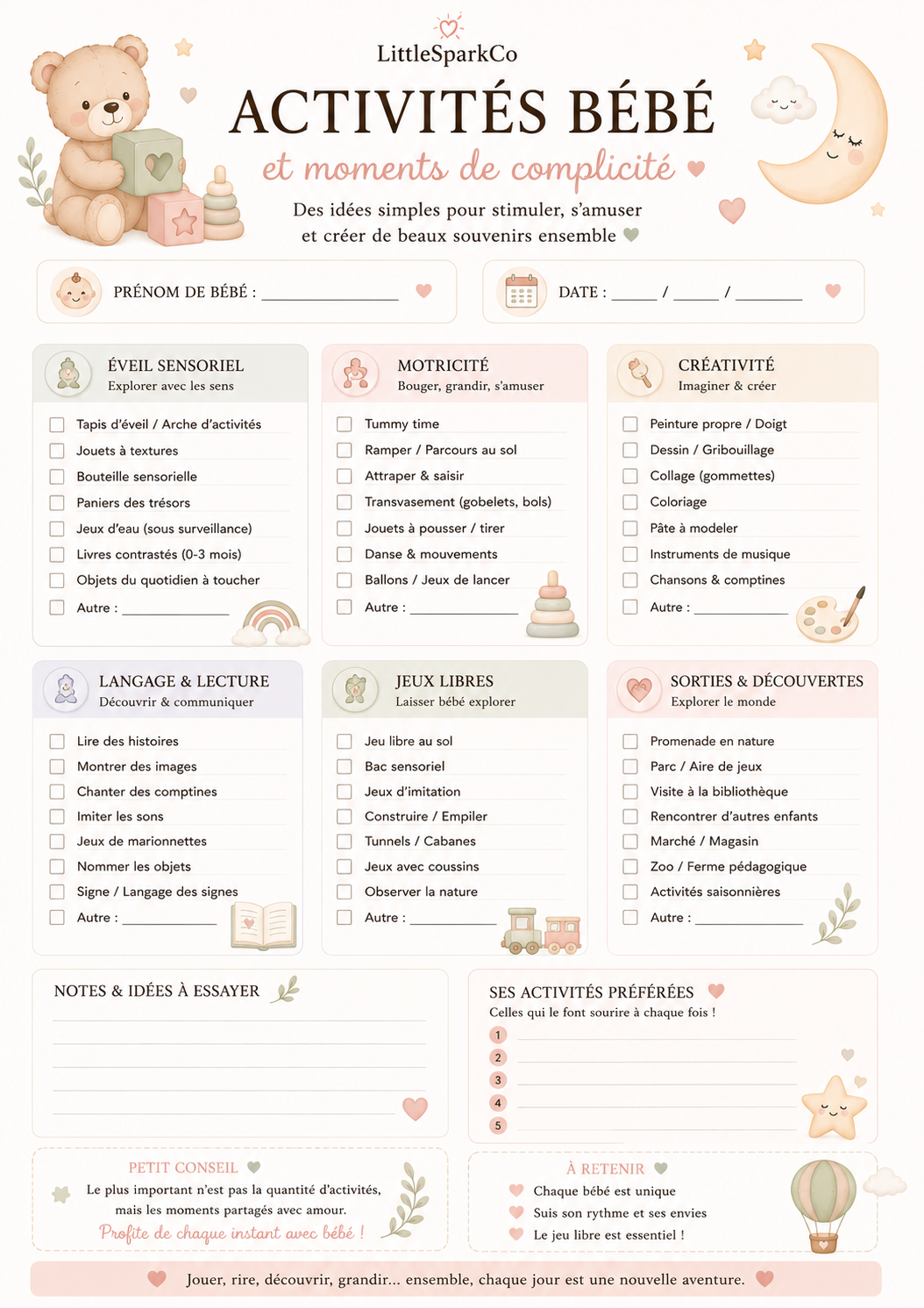 Pack Organisation Bébé 0–18 mois